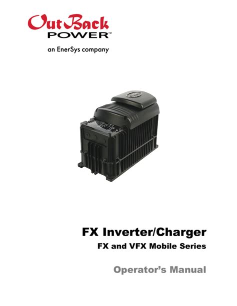 outback fx inverter troubleshooting|FX AND VFX SERIES INVERTER/CHARGER .